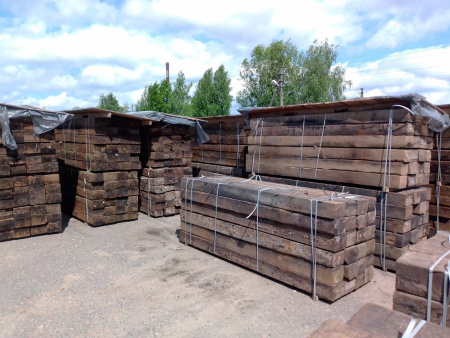 Шпалы деревянные пропитанные б/у, 160x230x2750 мм, сорт 4