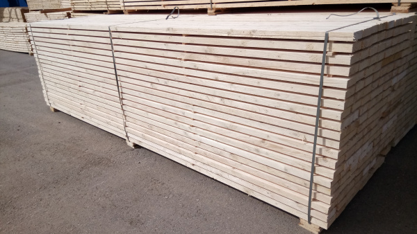 Доска обрезная 25x100x6000 мм, сорт 2, естественной влажности