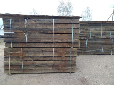 Шпалы деревянные пропитанные б/у, 180x250x2750 мм, сорт 4